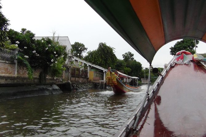 2-hour SUNSET Canal Tour + FOODS Tasting with Tour Guide - Starting at Pak Khlong Talat flower market