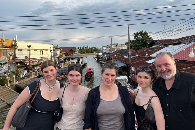 Amphawa and Railway Markets with Boat Ride Group Tour - Riding into Maeklong Railway Market