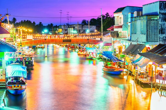 Amphawa Boat Ride & Railway Market: Multi-Lang Private Tour - The motorboat ride and firefly setting