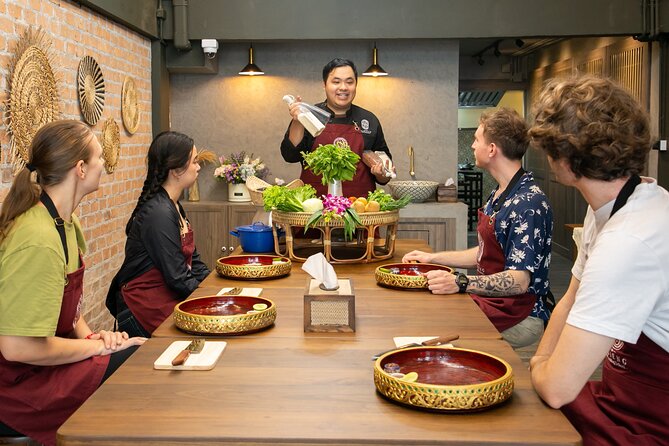 Authentic Thai Cooking with the Largest market visit &TukTuk ride - Inside the clean, practical cooking school