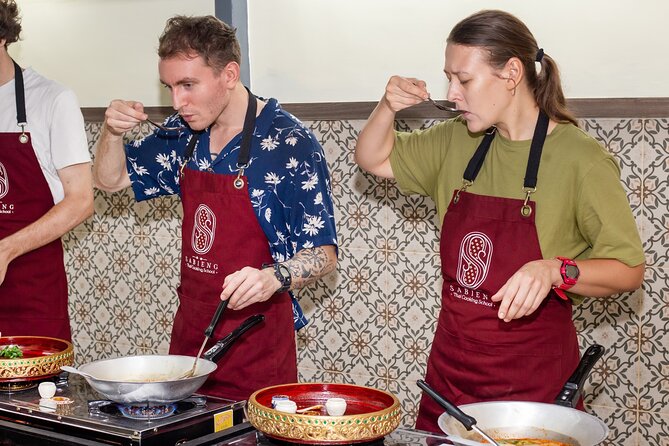 Authentic Thai Cooking with the Largest market visit &TukTuk ride - What you may cook during the four-course meal