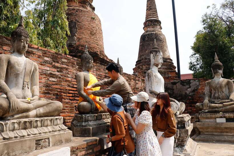 Ayutthaya One Day: Famous Temples & Bang Pa-In Palace Tour - Wat Yai Chai Mongkhon and its rows of Buddha images