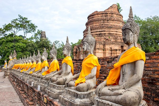 Ayutthaya Sunset Discovery, Boat Ride, Iconic Spots, Local Market - Wat Mahathat and the famous Buddha in tree roots