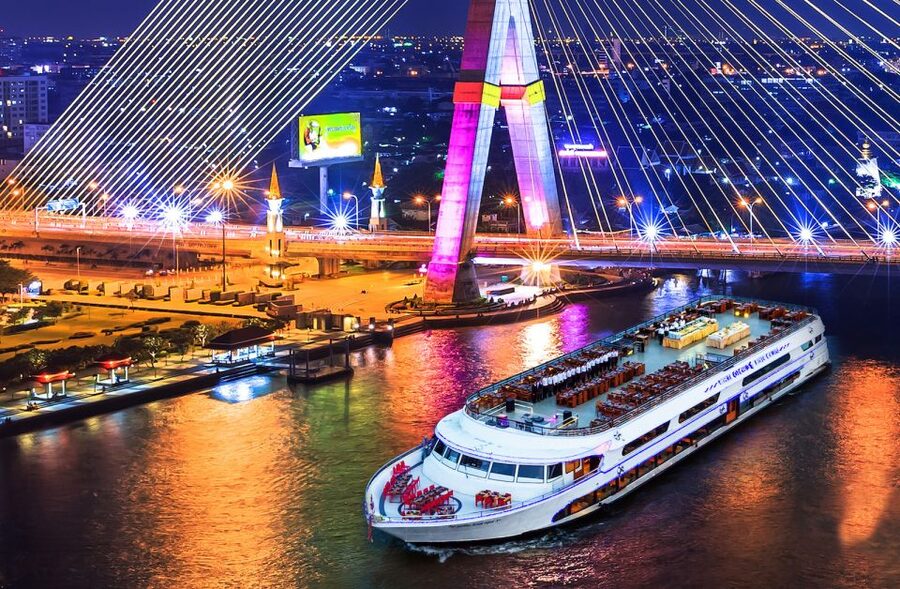 Bangkok: 2-Hour Dinner & Shows on White Orchid River Cruise - Checking in and finding the White Orchid boat