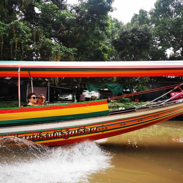 Bangkok: Canal Boat Tour, Big Buddha & Artist's House - Seeing the giant seated Buddha from the canal