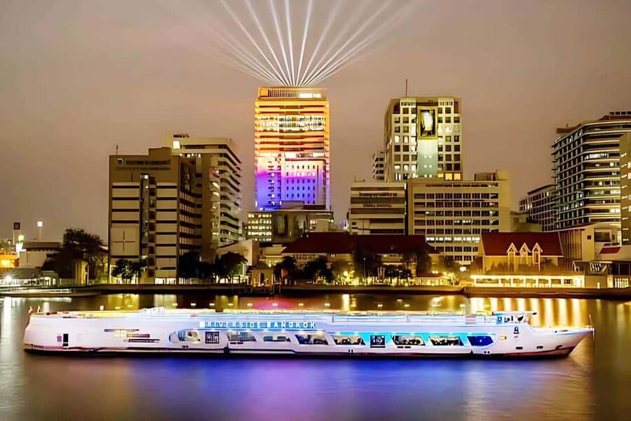 Bangkok: Carnival Dinner Cruise with Free-Flow Beer & Buffet - Two decks, three ways to enjoy the boat