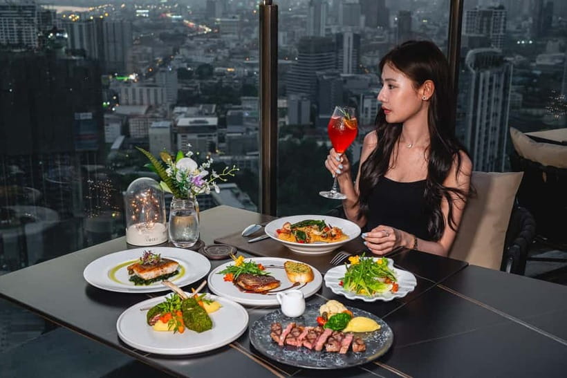 Bangkok: Cielo Sky Bar & Restaurant Rooftop - A 90-Minute Meal Built Around Food and Drinks