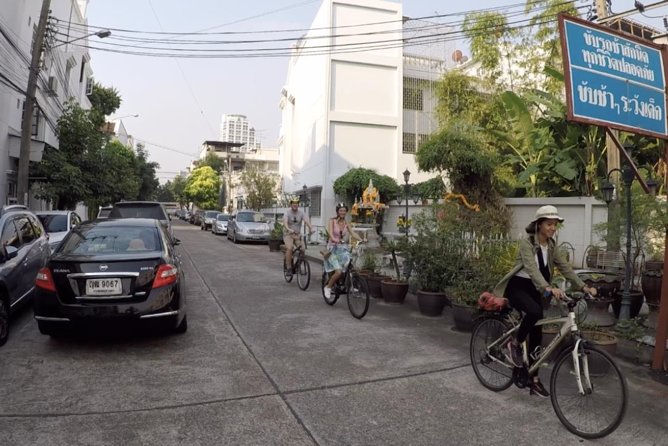 Bangkok City Culture Tour by Bike - Lumpini Park: shade, open paths, and monitor lizards