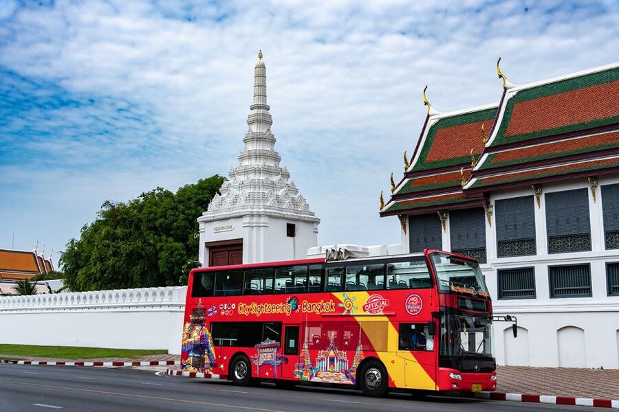 Bangkok: City Sightseeing Hop-On Hop-Off Bus Tour - The Blue Line: gardens, markets, and family attractions