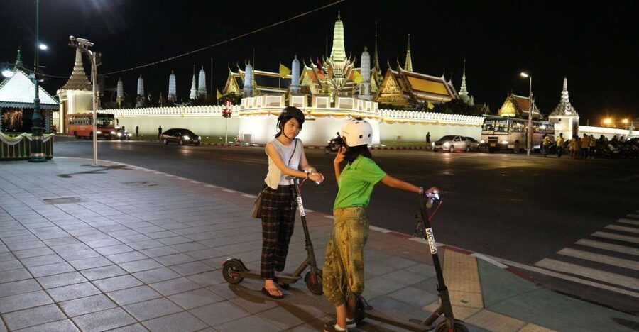 Bangkok: E-Scooter Night Tour with Local Street Food - JP Market and a proper taste of local food