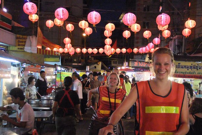 Bangkok Hidden Paths Night Biking Tour with Street-food Meal - Chinatown’s Narrow Alleys After Sunset