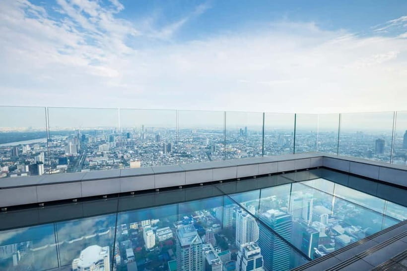 Bangkok: Mahanakhon Skywalk Sunset Ticket with Photo - Taking the stairs toward the 78th floor