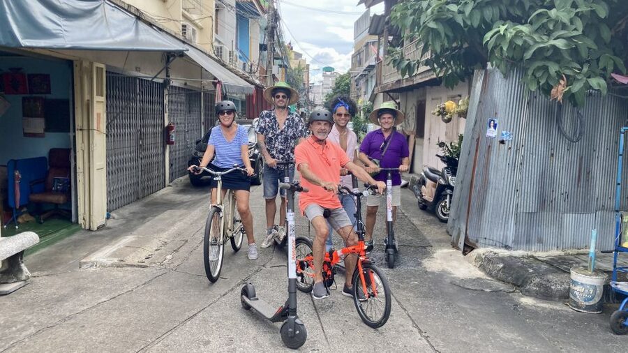 Bangkok : Old City Guided E-Scooter &/or Bike Tour - Historic Neighborhoods and Short Guided Walks