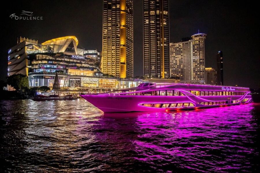Bangkok: Opulence Luxury Chao Phraya Dinner Cruise - River City and Bangkok’s hotel frontage