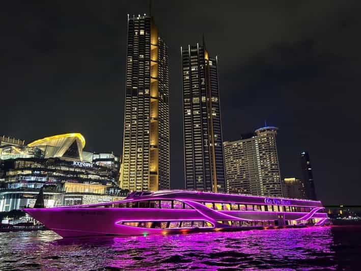 Bangkok: Opulence Luxury River Dinner Cruise - Two decks of music and a rooftop view