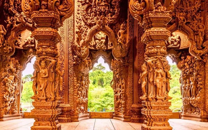 Bangkok: Pattaya Truth Sanctuary Guided Tour & Coral Island - Khao Phra Tamnak and Pattaya’s wide city view
