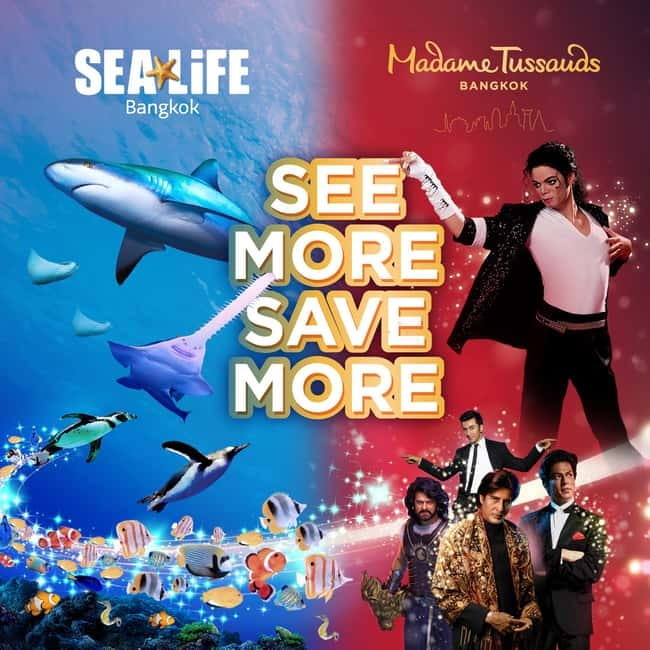 Bangkok: SEA LIFE Bangkok & Madame Tussauds Entry Ticket - Rockpools, coral reefs, and penguins