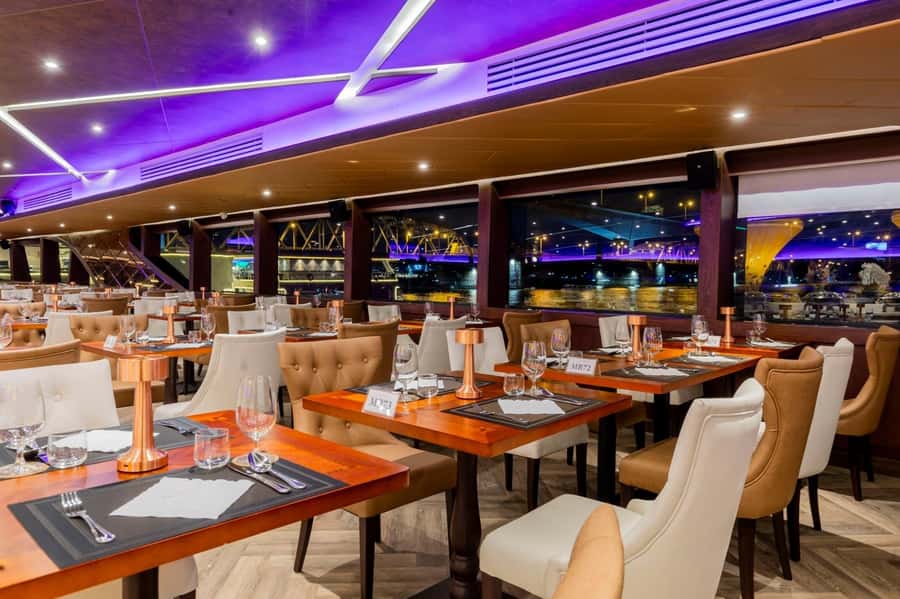 Bangkok: The Opulence Buffet Dinner Cruise with Live Band - The first deck: lounge seating and extra drinks