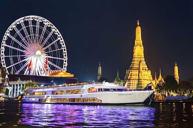 Bangkok: White Orchid Chao Phraya Dinner Cruise free Beer - Sunset or night cruise?