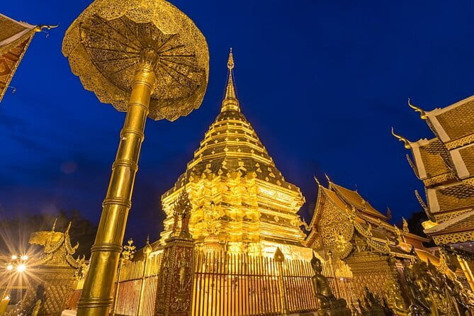 Chiang Mai Doi Suthep Temple and Wat Pha Lat Hike - Seeing Wat Phra That Doi Suthep above the city