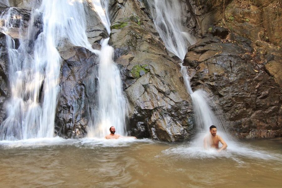 Chiang Mai: Guided Jungle and Waterfall Trek with Transfer - The 10-meter waterfall and swimming stop