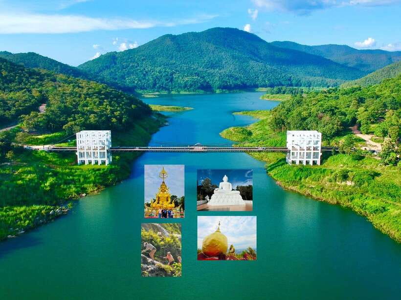 Chiang Mai: Sticky Waterfall scenic loop unseen lake &temple - Wat Phra That Doi Saket and the first mountain views