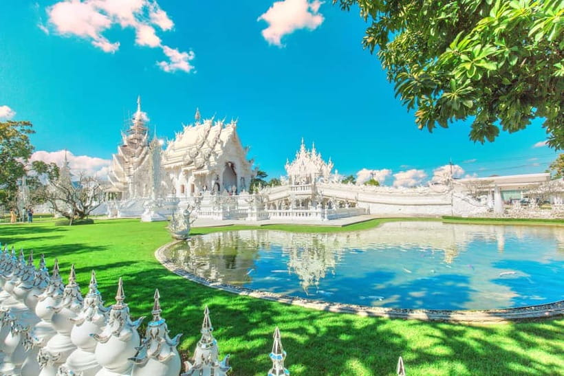 Chiang Mai to Chiang Rai: 3 Temples & Hot Springs & Pickup - Wat Rong Khun, the White Temple