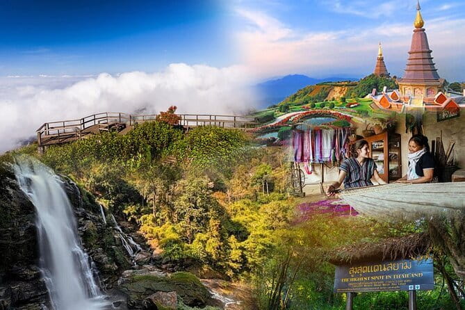 ChiangMai 1DayTour:Elephant Sanctuary,king&queen pagoda,waterfall - Two waterfalls and a look at local wildlife