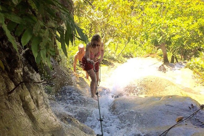 Climb Sticky Waterfall Like a Spiderman - Climbing Bua Thong Waterfall Safely