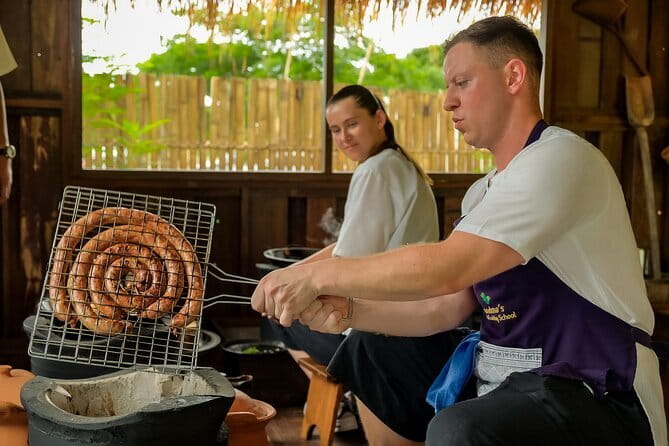 Cook Local Northern Thai Food in Traditional House - Picking herbs and eggs at the organic farm