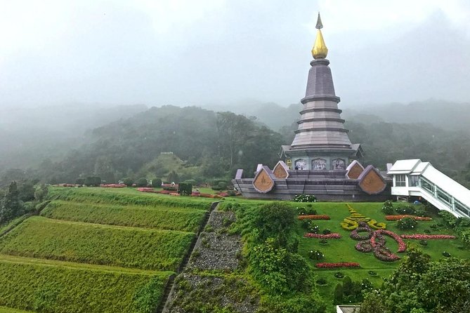 Doi Inthanon Discovery Tour: Waterfalls, Villages & Highest Peak - The twin royal pagodas and their mountain gardens