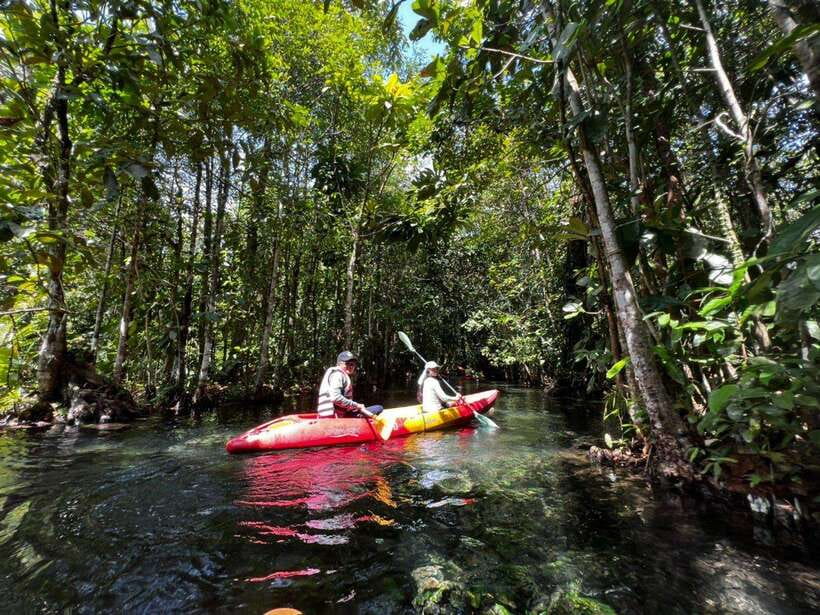 From Ao Nang: Kayaking at Klong Rud with Hotel Transfers - Reaching Klong Nam Sai for a swim