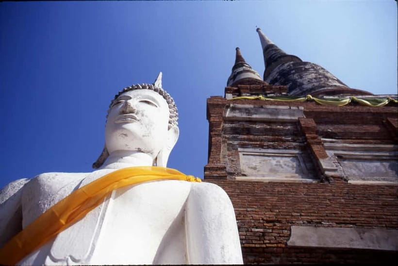From Bangkok: Ayutthaya Heritage Tour with Sunset Boat Ride - Wat Chaiwatthanaram at the end of the day