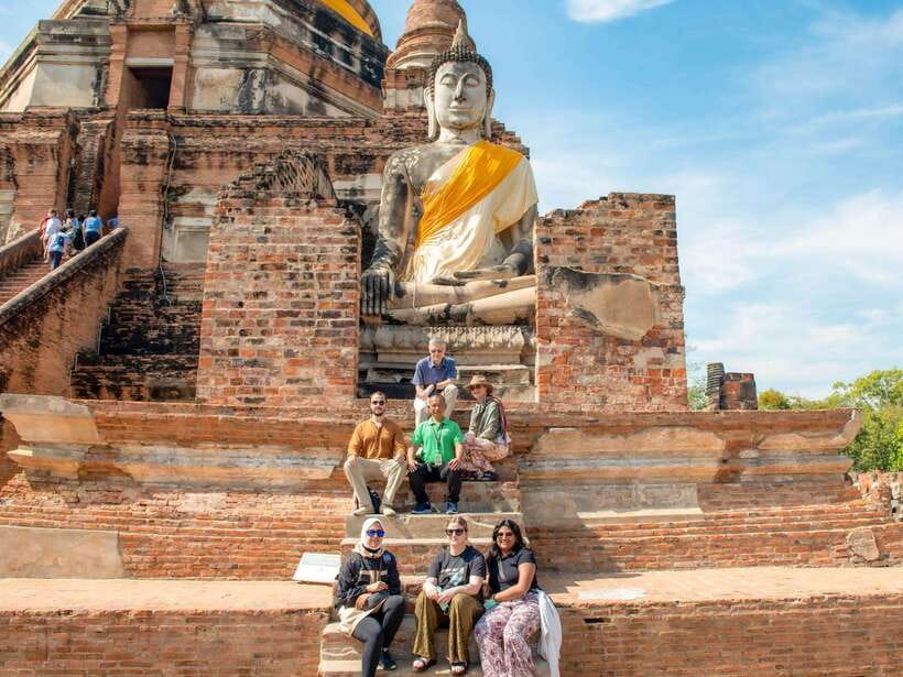 From Bangkok: Ayutthaya Historical Park Guided Day Trip - Wat Chaiwatthanaram and its tall stone chedis