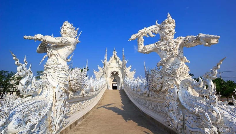 From Chiang Mai : 3 Temples & Golden Triangle with Lunch - Wat Rong Khun, Chiang Rai’s White Temple