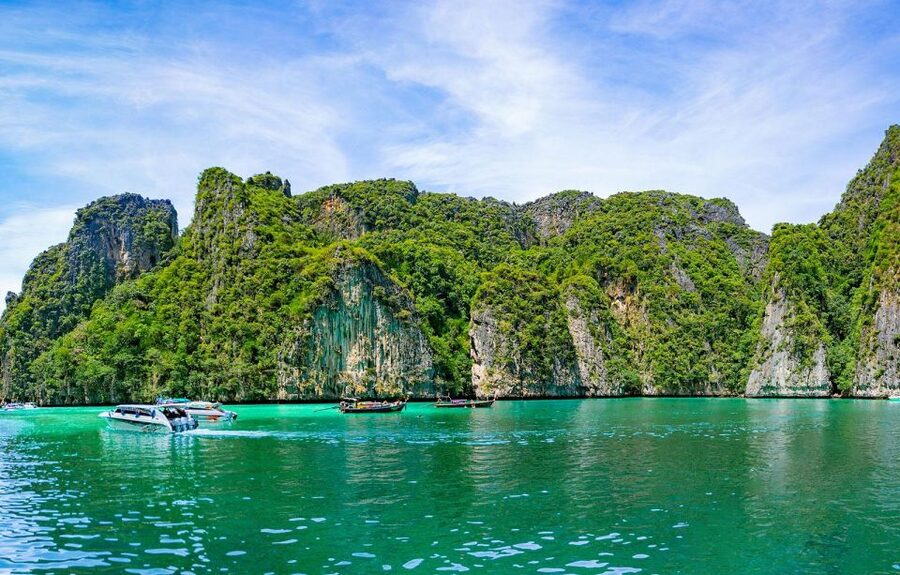 From Phuket: Phi Phi, Maya Bay, & Khai Islands Premium Trip - Maya Bay: beautiful, famous, and rarely quiet