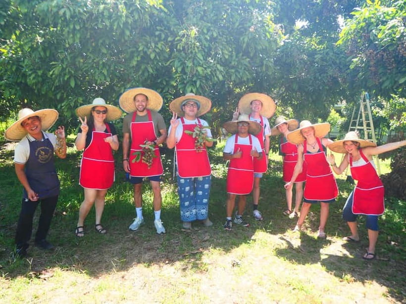 Half-Day Thai Cooking Class on a Local Farm Near Chiang Mai - Walking through the organic herb garden