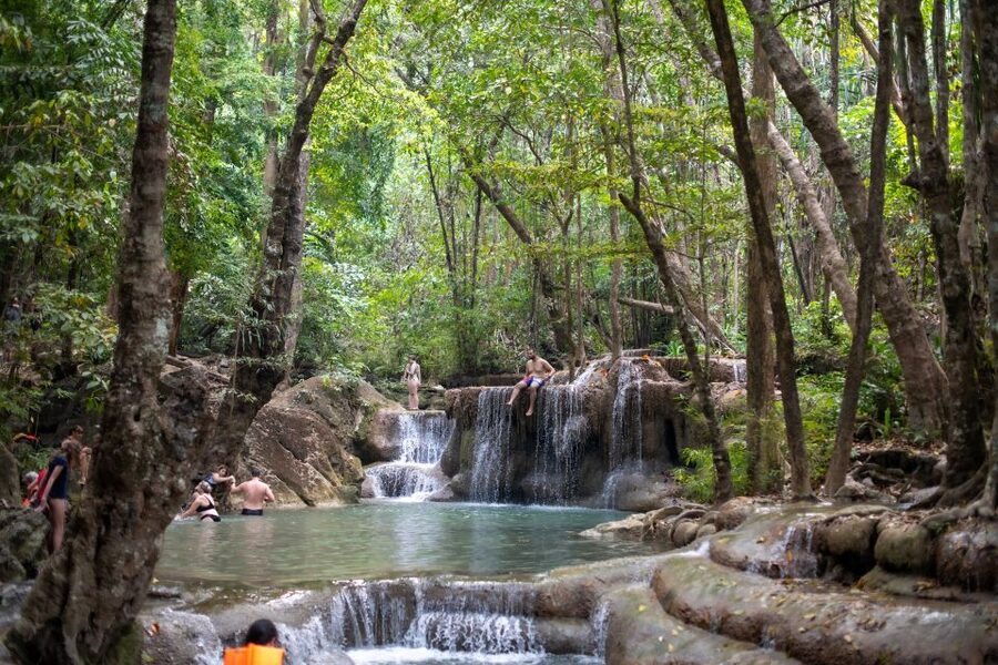 Kanchanaburi: Erawan Waterfall & Train Full-Day Tour - The Bridge on the River Kwai