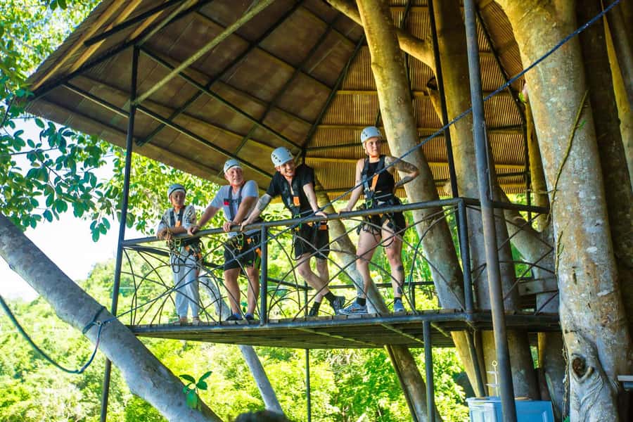 Ko Pha Ngan: Sky-High Zipline & Wang Sai Waterfall Views - Safety, clothing, and physical demands