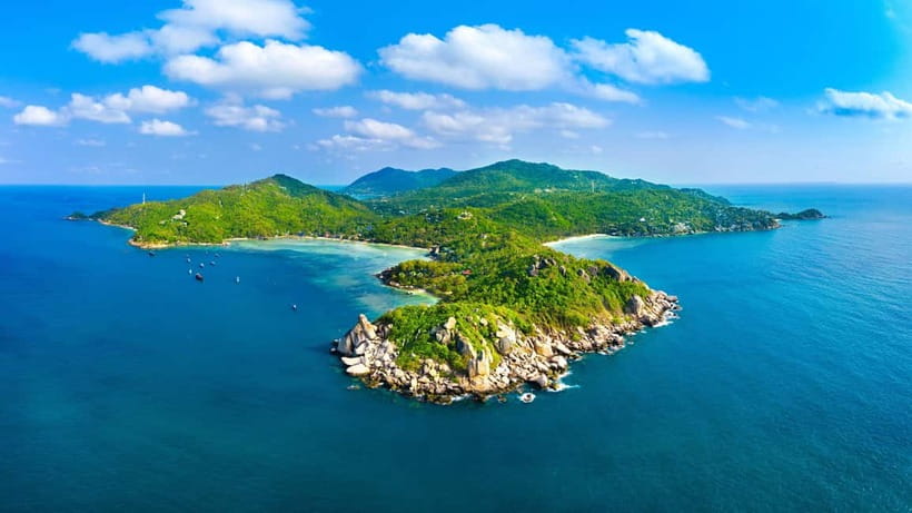Koh Tao: Golden Hour Getaway – Your Late Start to Paradise - Aow Leuk: white sand and the view toward Shark Island