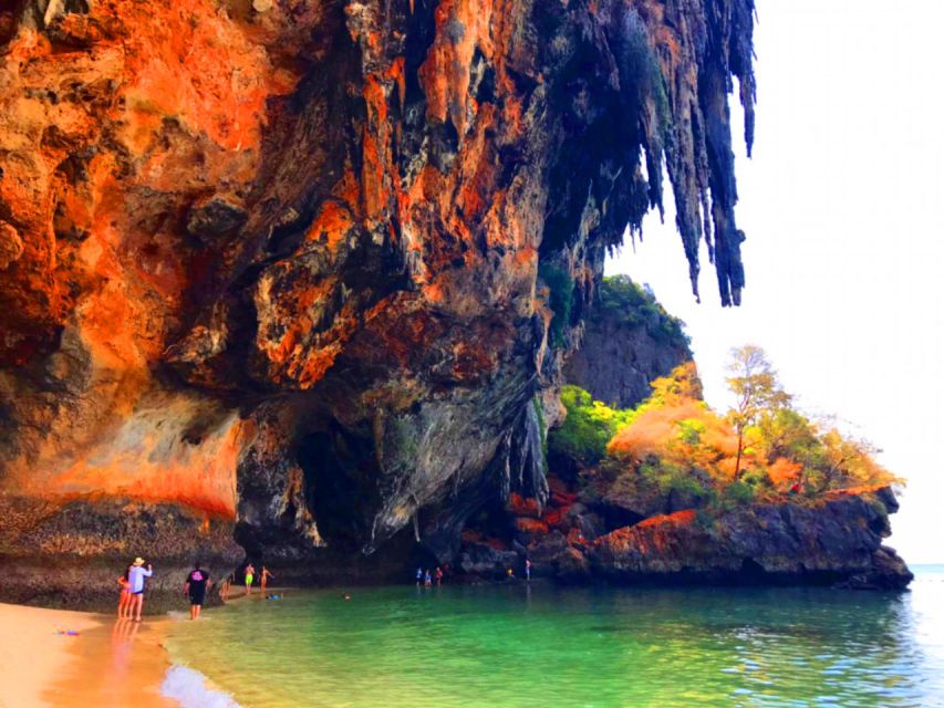 Krabi: 4 Islands Sunset Longtail Boat Tour with BBQ Dinner - Leaving the pier for Railay and Phra Nang