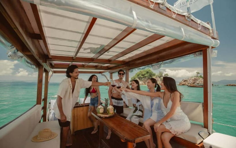 Krabi: 7 Island Tour by Luxury Longtail Boat with Snorkeling - Railay Bay begins the scenic show