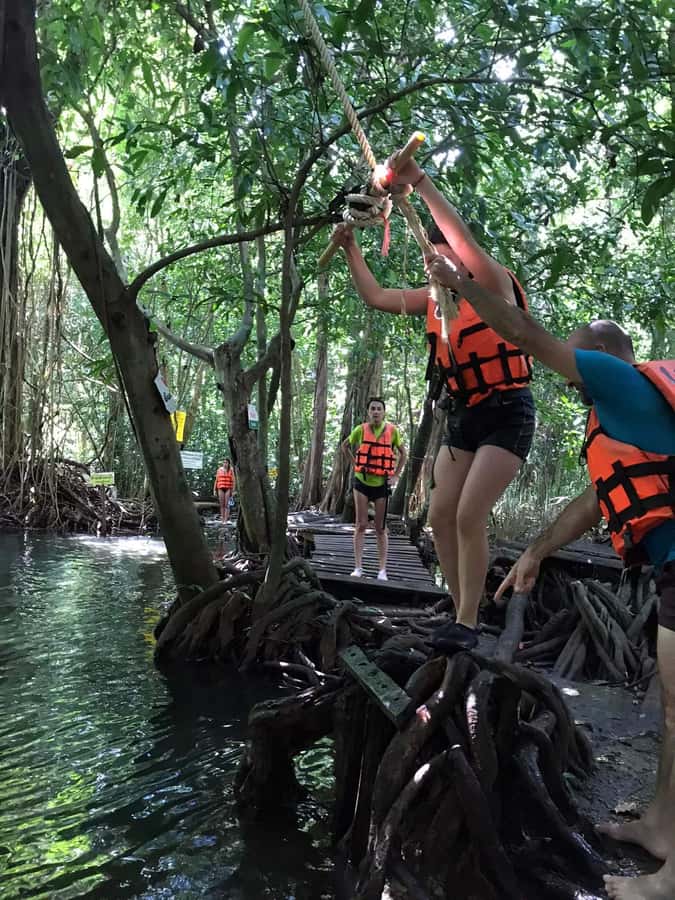 Krabi: Amazon Klong Srakaew Kayaking With Lunch - Floating with the current