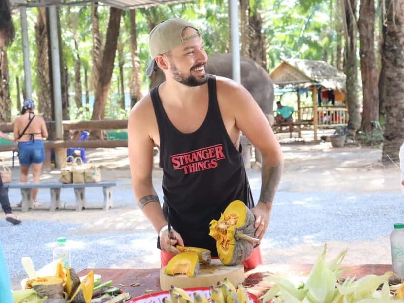 Krabi: Elephant Feeding Program with Food Preparation - Meeting elephants with different personalities