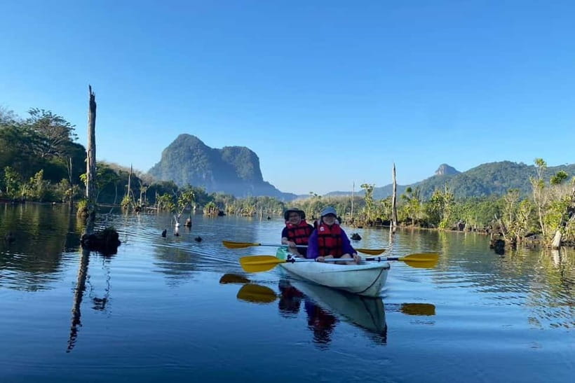 Krabi: Emerald Pool, Hot Springs, and Kayaking Tour - The hot spring waterfall brings the quietest stop