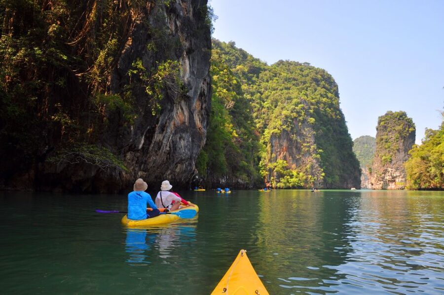 Krabi: Guided Kayaking Tour at Ao Thalane - Paddling through mangroves, canyons, and caves