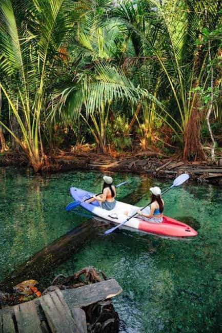 Krabi: Hidden Mirror Lake Kayak, Swim & Easy Nature Activity - Swimming in the clear blue lagoon