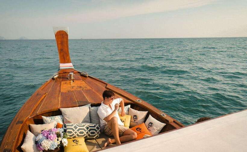 Krabi: Koh Hong Small Group Tour by Luxury Longtail Boat - Setting out on the longtail boat