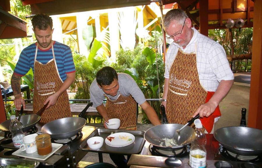 Krabi: Unveiling Thai Flavors by Night at Smart Cook School - The open-air kitchen and fresh ingredients