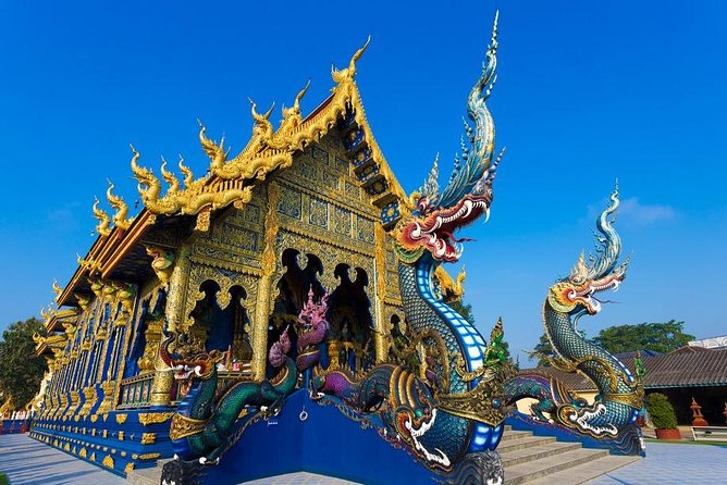 One Day Tour Chiang Rai(White Temple , Blue Temple, Black House) Private Tour - Wat Rong Seur Ten brings intense color to the day
